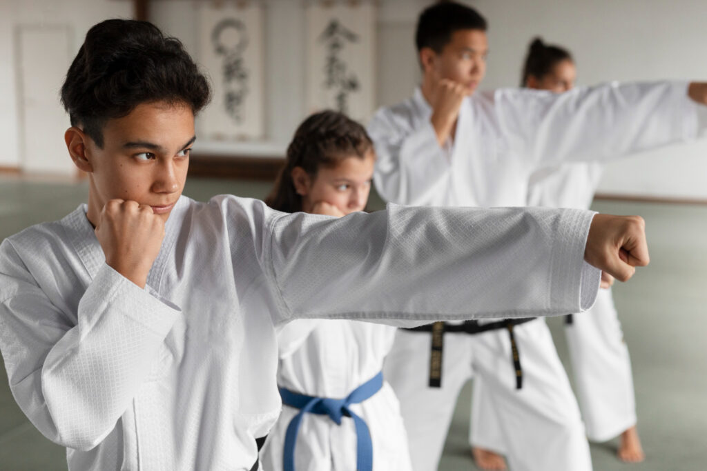 siblings martial arts training